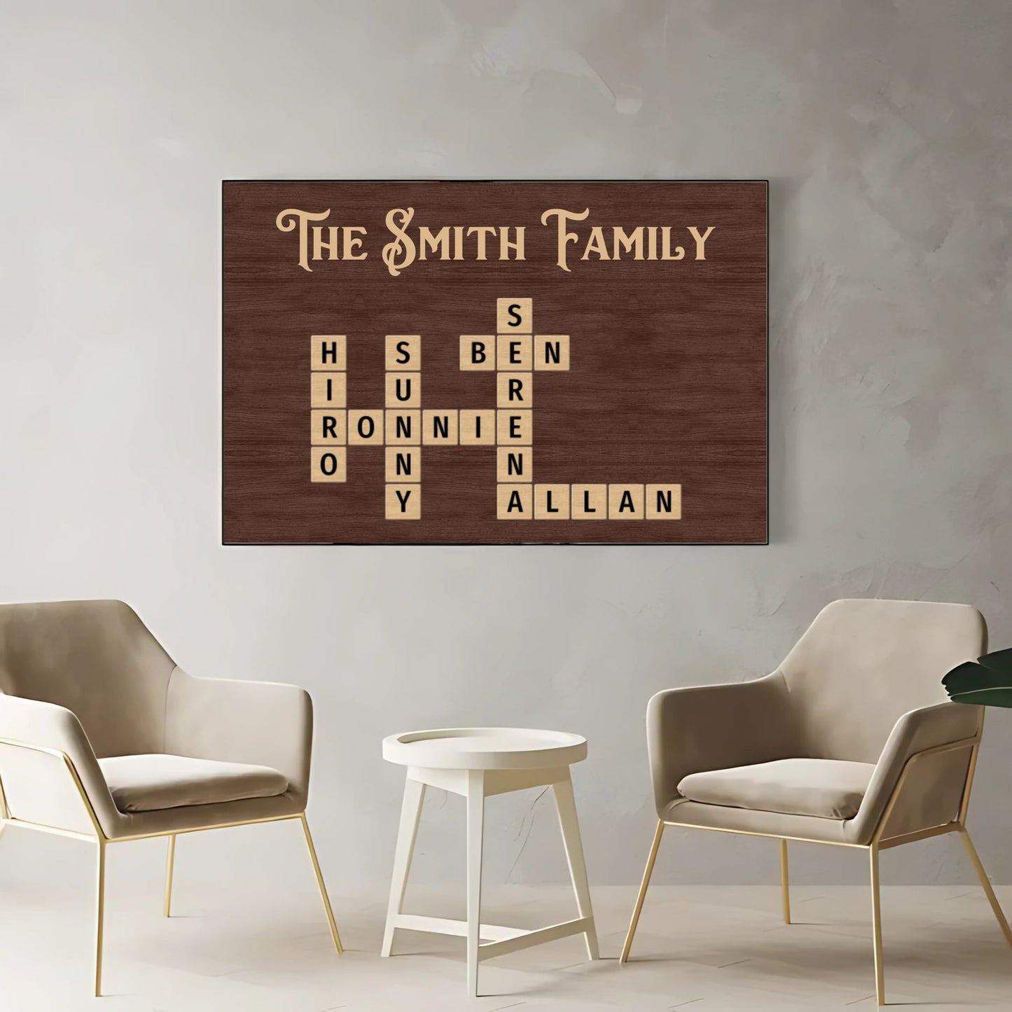 Personalized "Family Crossword Puzzle" Poster – A Meaningful Gift for the Whole Family