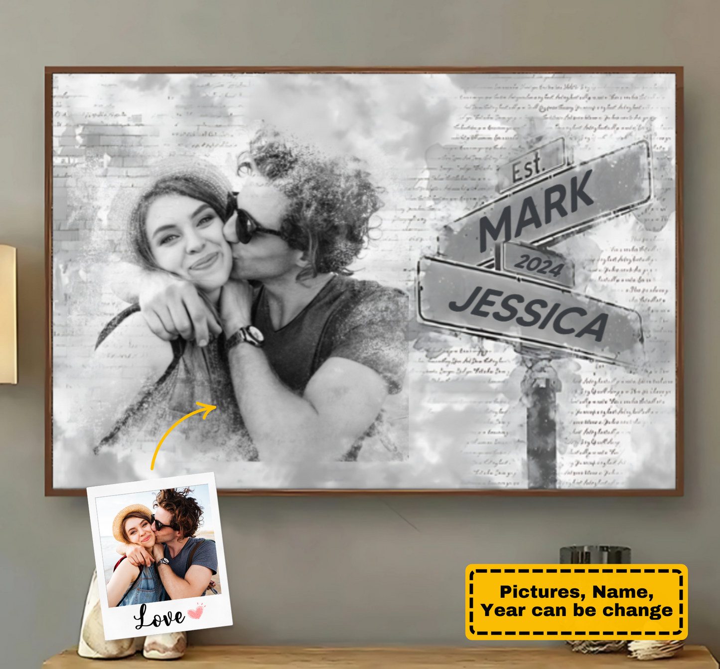 Personalized "Custom Photo" Couple Poster – A Meaningful Gift for Couples