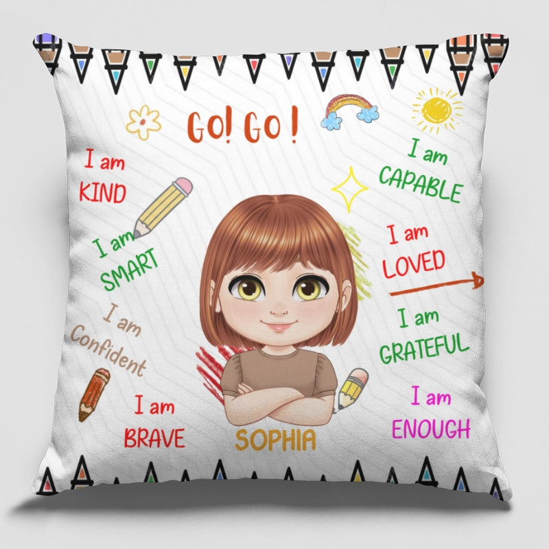 Personalized "I Am Kind" Pillow – A Meaningful Gift for Your Daughter, Son, Granddaughter, or Grandson!