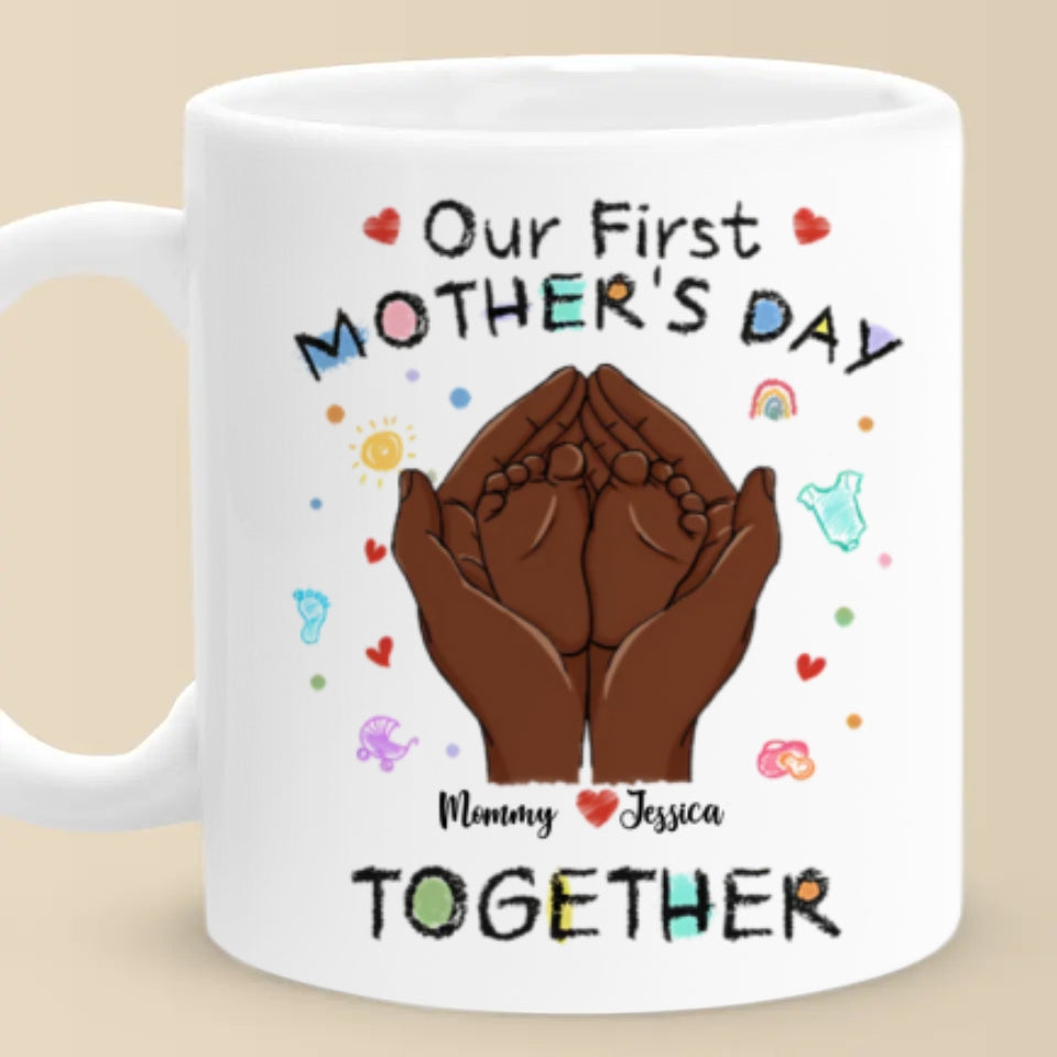 Tiny Toes, Big Love - Family Personalized Custom Mug - Mother's Day, Baby Shower Gift, Gift For First Mom