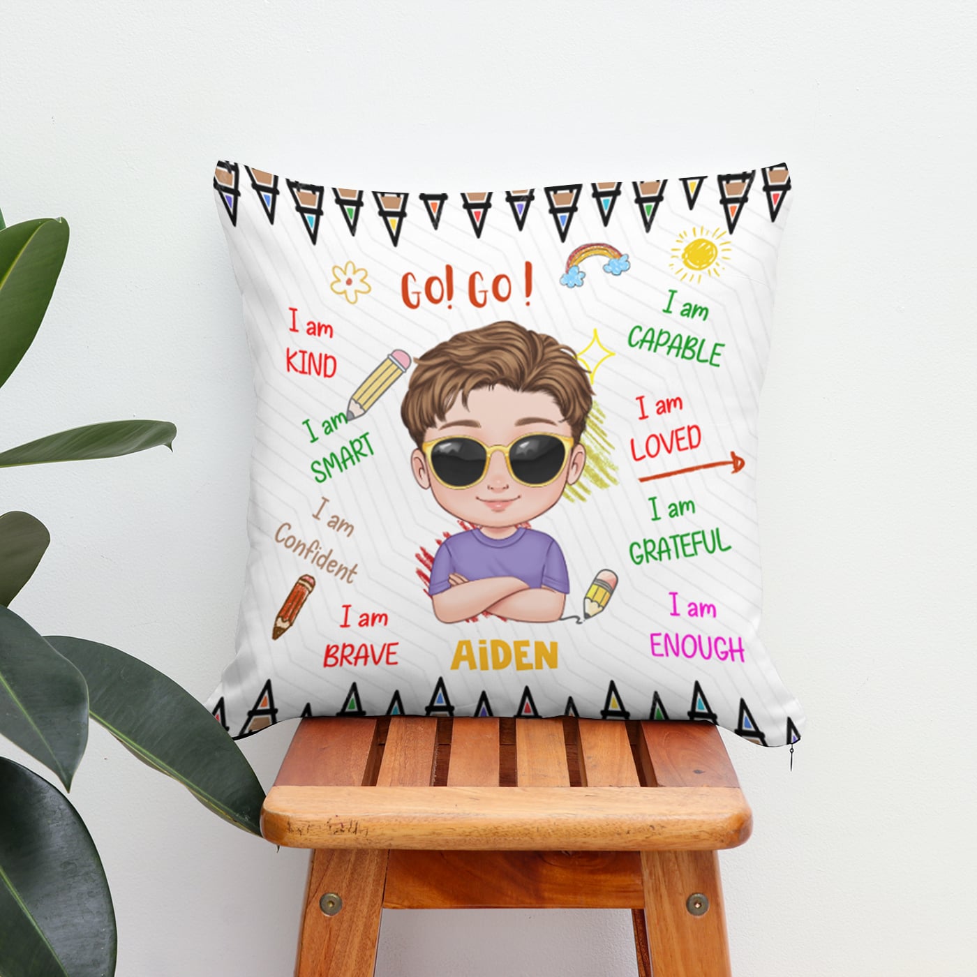 Personalized "I Am Kind" Pillow – A Meaningful Gift for Your Daughter, Son, Granddaughter, or Grandson!