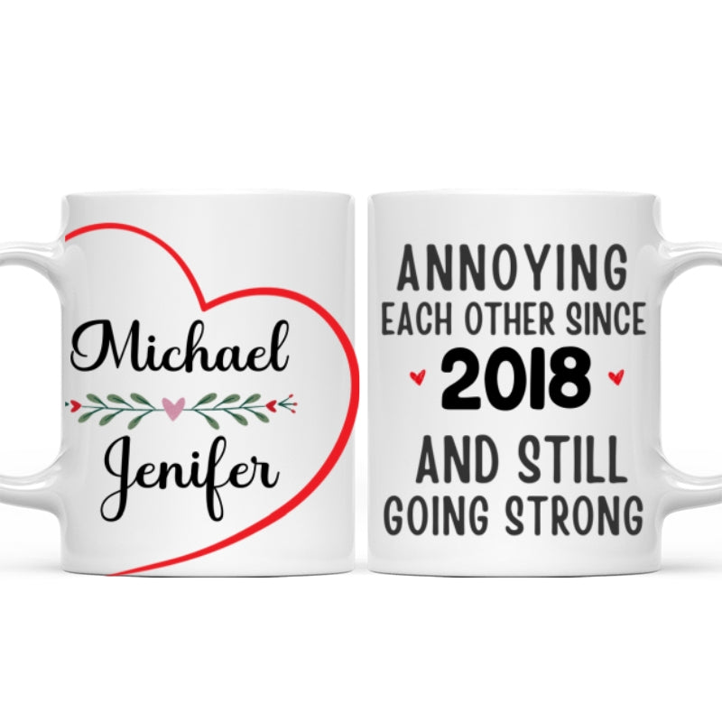 Personalized "I Promise to Always Be By Your Side" Mug – A Heartfelt Anniversary Gift for Husband & Wife