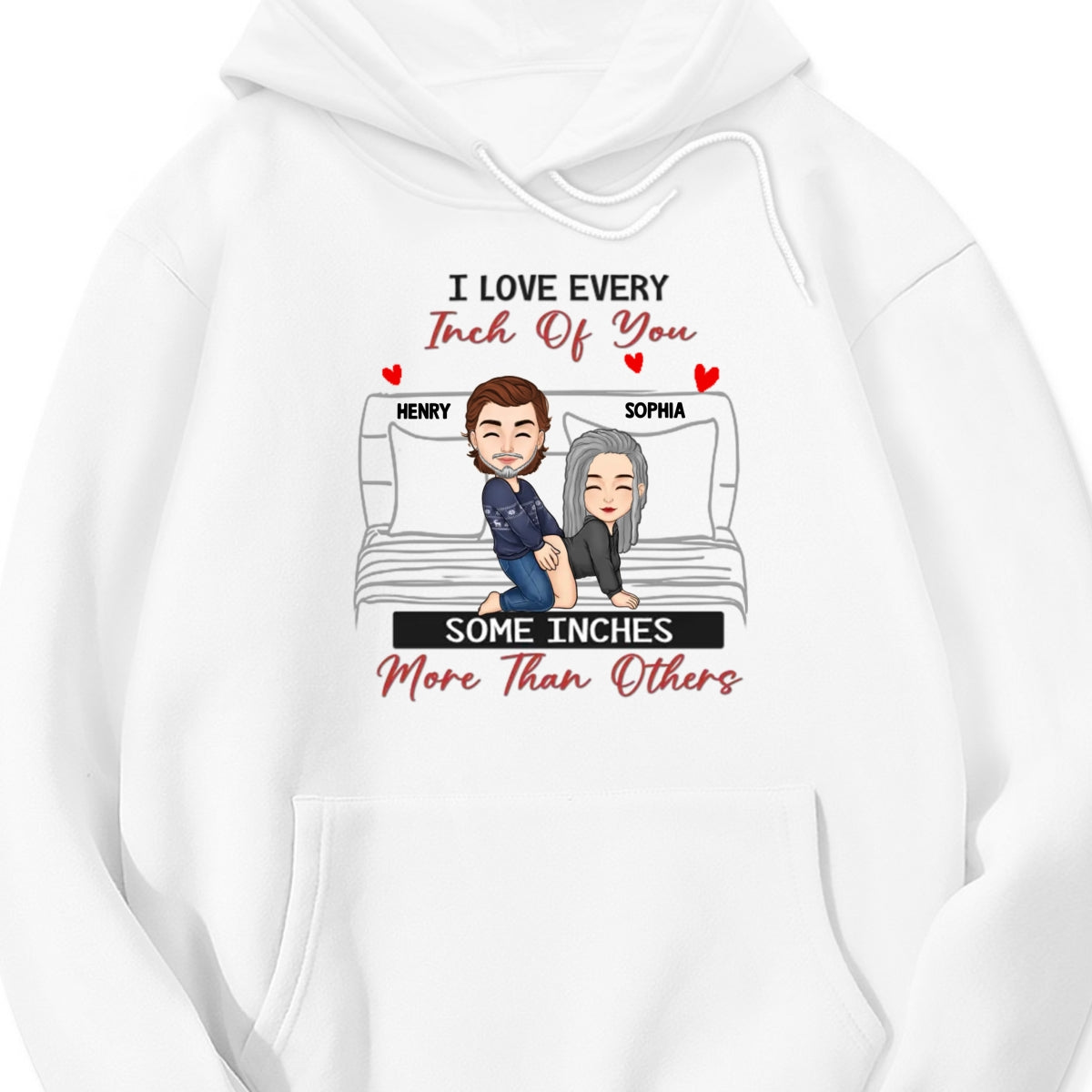 Personalized "I Love Every Inch of You" Shirt & Hoodie β A Playful Gift for Couples