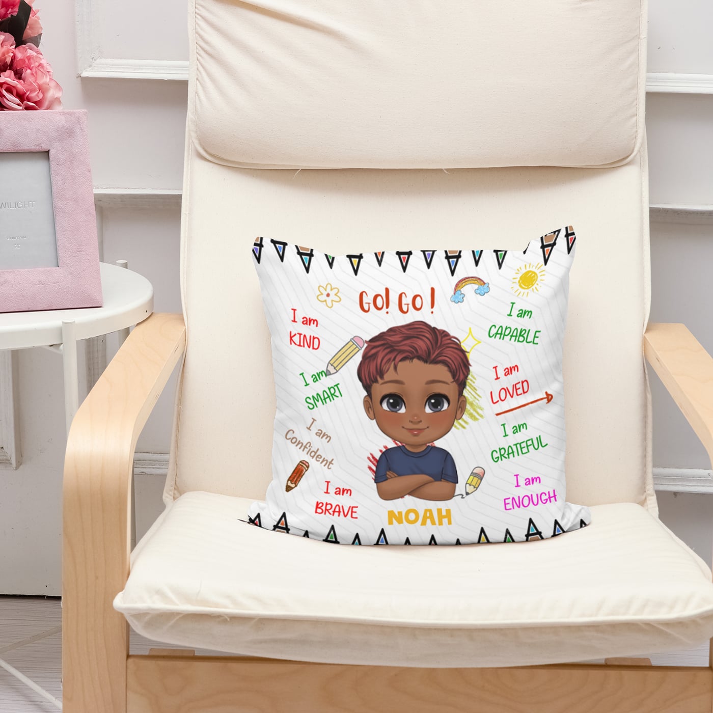 Personalized "I Am Kind" Pillow – A Meaningful Gift for Your Daughter, Son, Granddaughter, or Grandson!