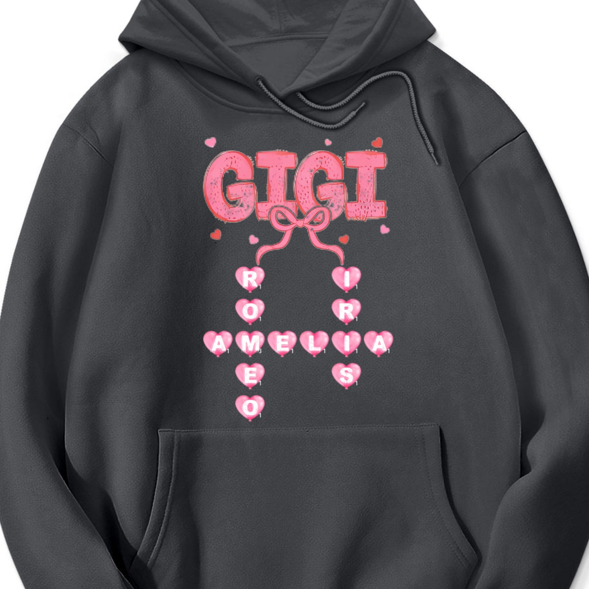 Personalized "Grandma & Mama" Heart Crossword Hoodie โ A Cozy Gift for the Women Who Hold the Family Together