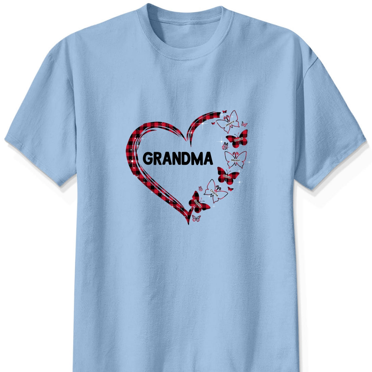 Personalized Butterfly Heart Shirt – A Thoughtful Gift for Grandma
