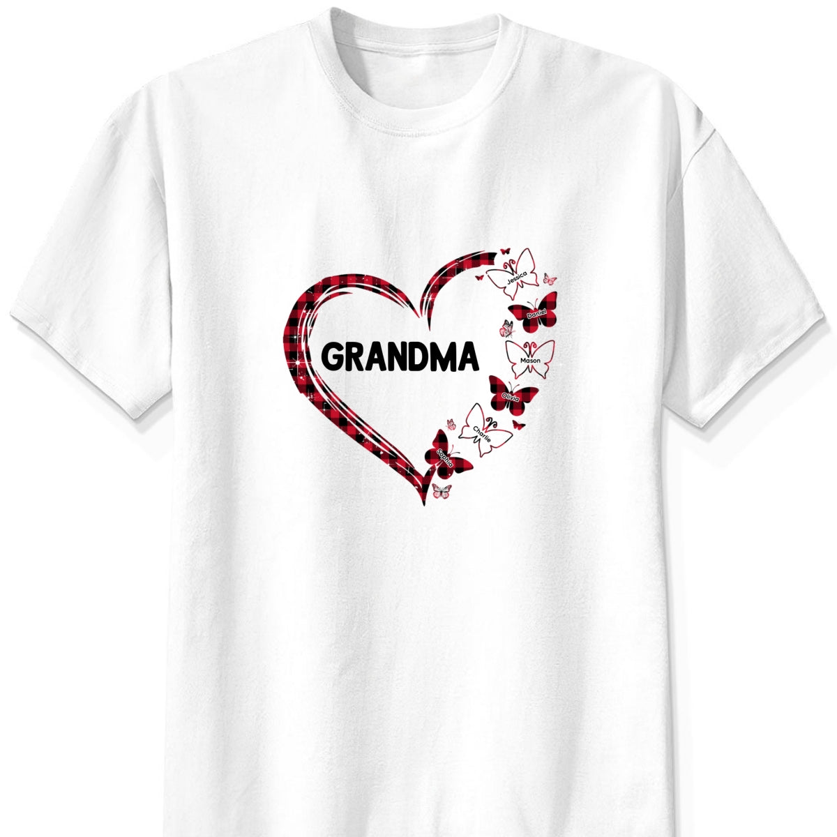 Personalized Butterfly Heart Shirt – A Thoughtful Gift for Grandma