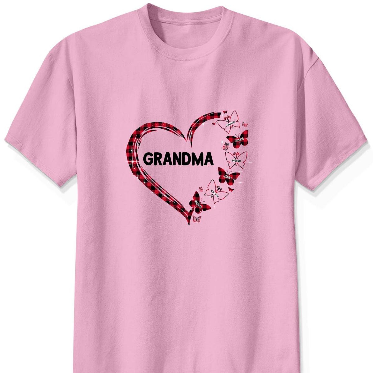 Personalized Butterfly Heart Shirt – A Thoughtful Gift for Grandma