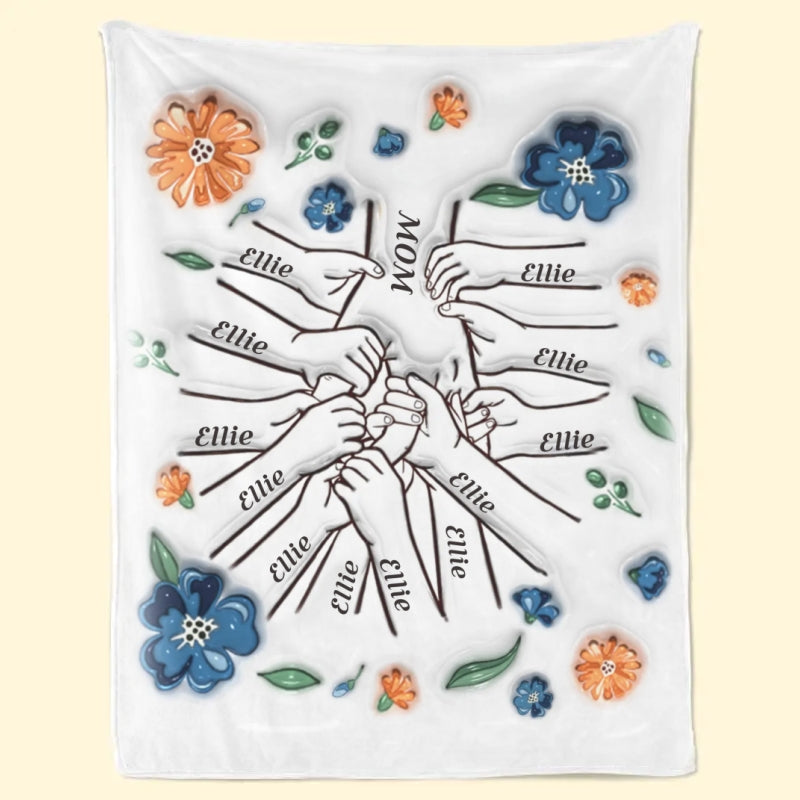 Personalized "Mom, You Are My Hero" 3D Inflated Effect Blanket – A Heartfelt Gift for Mom & Grandma