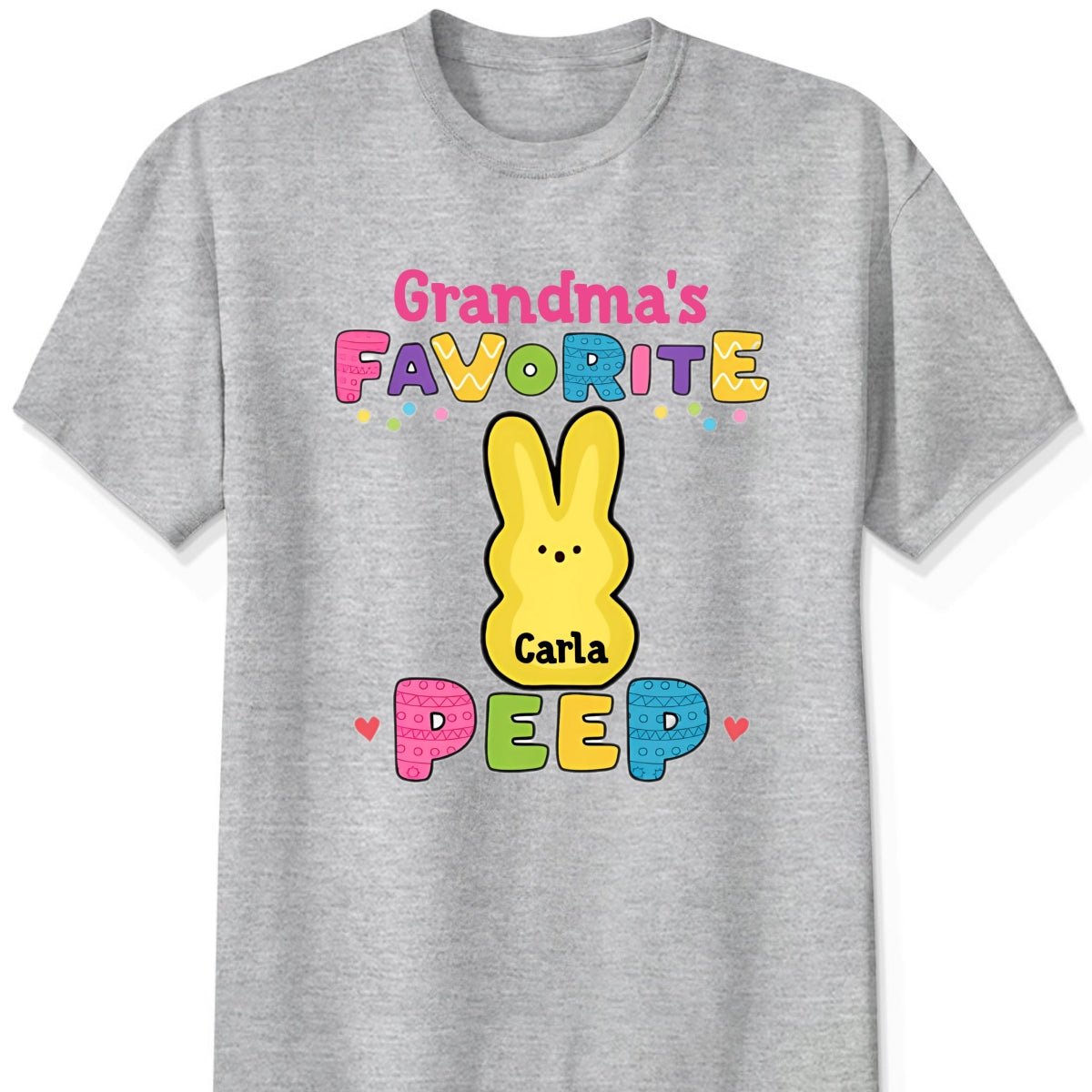 Personalized "Grandma's Favorite Easter Peep" Shirt & Hoodie β A Sweet Gift for Grandma & Mama