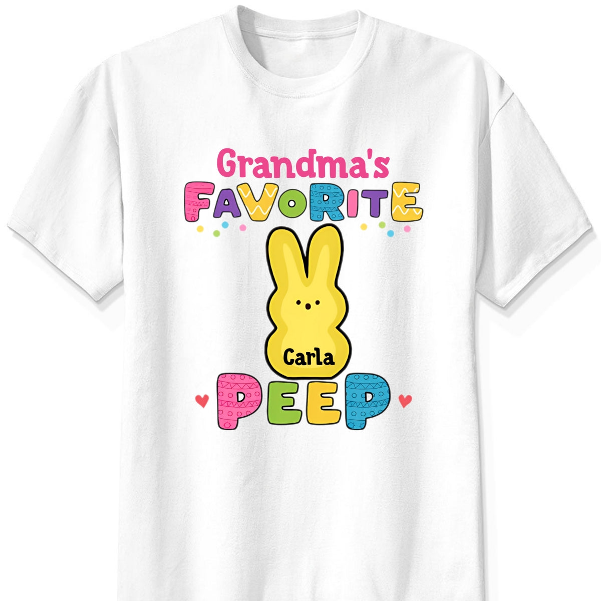 Personalized "Grandma's Favorite Easter Peep" Shirt & Hoodie β A Sweet Gift for Grandma & Mama
