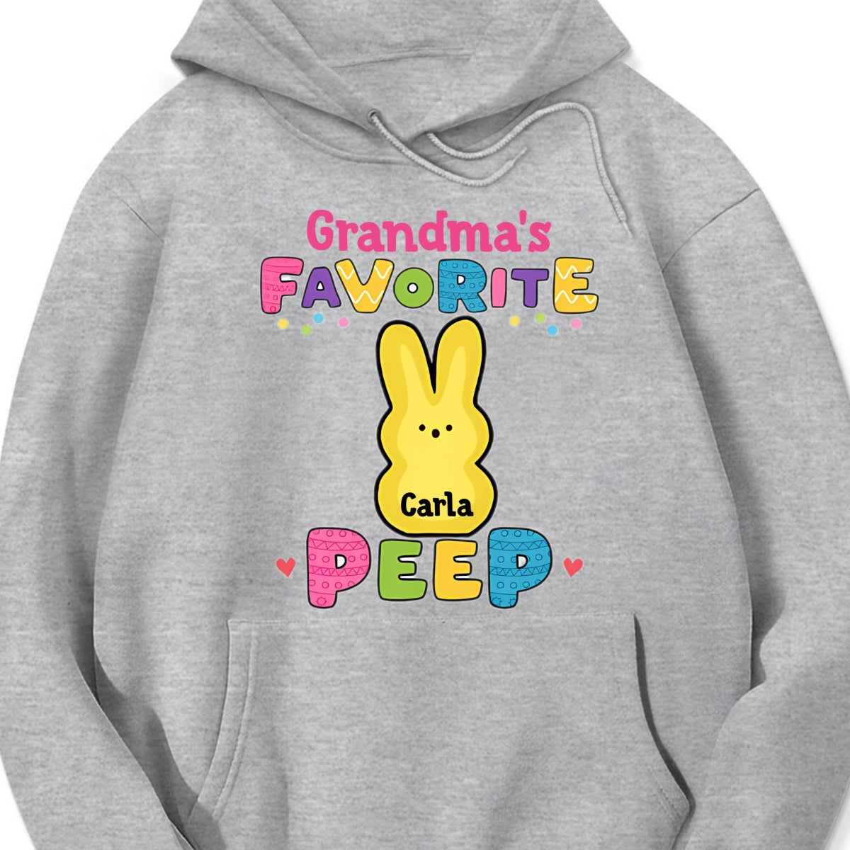 Personalized "Grandma's Favorite Easter Peep" Shirt & Hoodie β A Sweet Gift for Grandma & Mama
