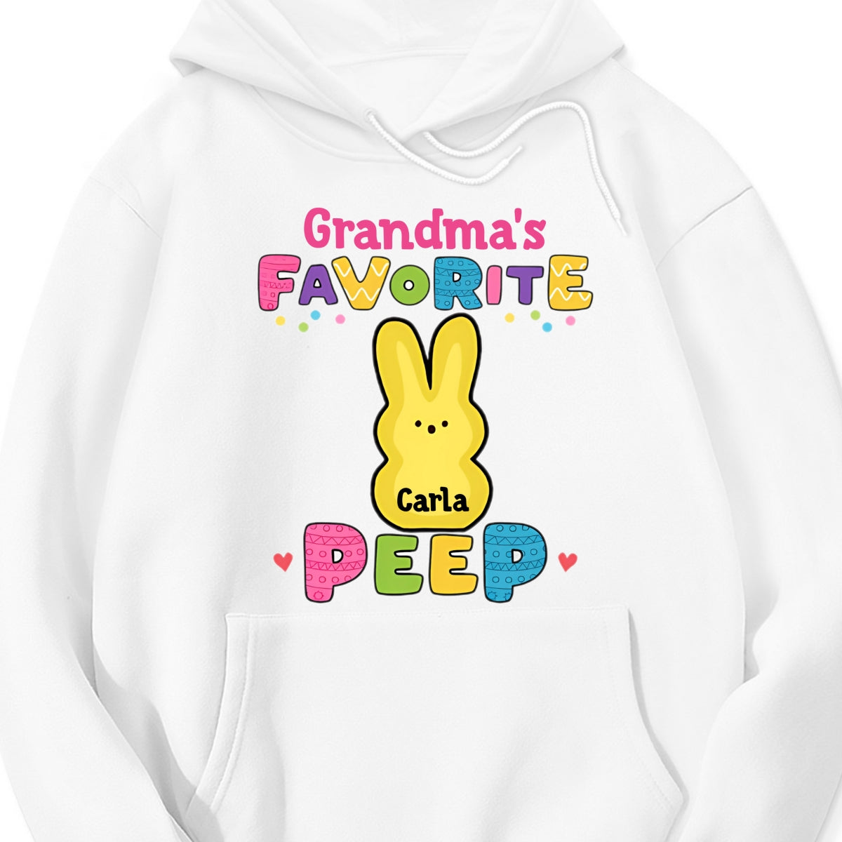 Personalized "Grandma's Favorite Easter Peep" Shirt & Hoodie β A Sweet Gift for Grandma & Mama