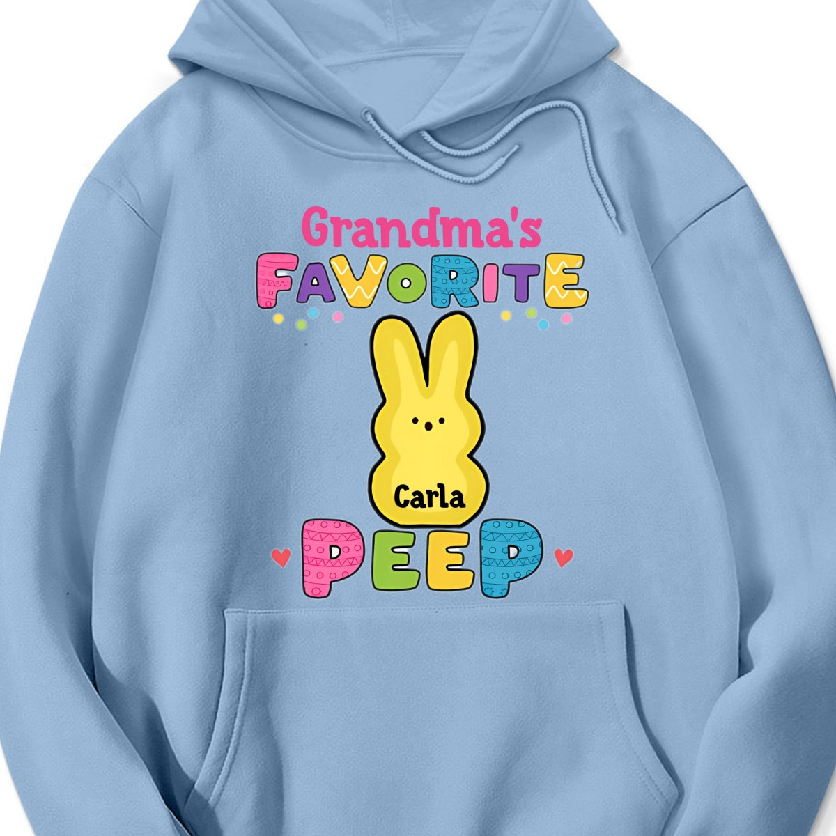 Personalized "Grandma's Favorite Easter Peep" Shirt & Hoodie β A Sweet Gift for Grandma & Mama