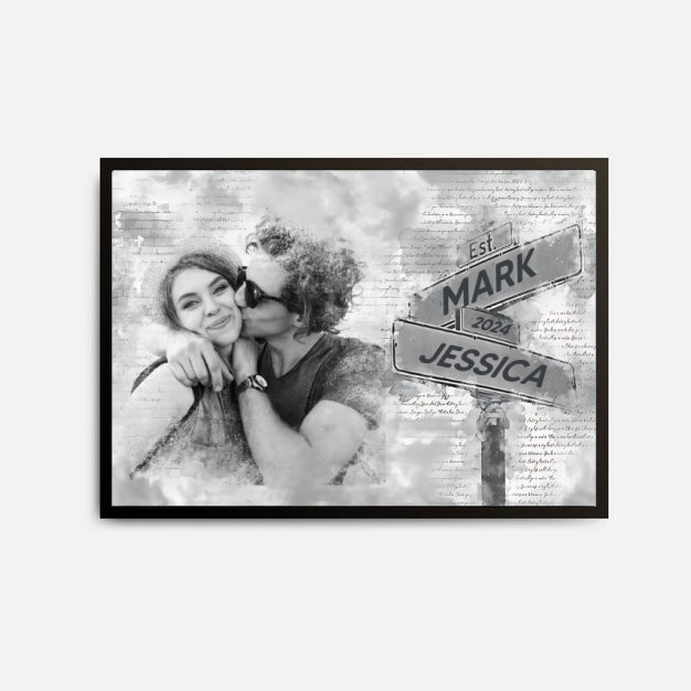 Personalized "Custom Photo" Couple Poster – A Meaningful Gift for Couples