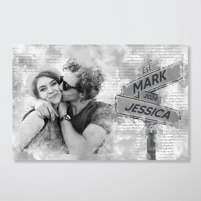 Personalized "Custom Photo" Couple Poster – A Meaningful Gift for Couples