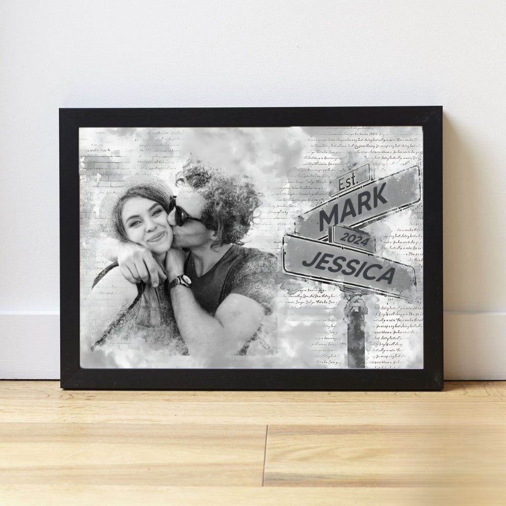 Personalized "Custom Photo" Couple Poster – A Meaningful Gift for Couples
