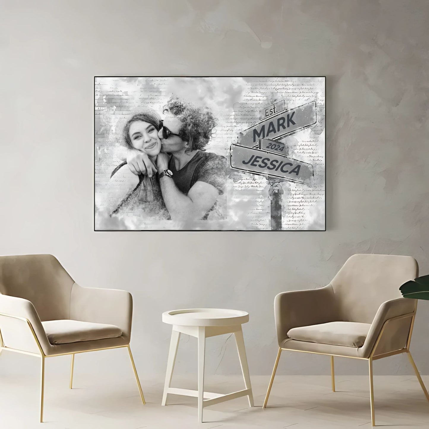 Personalized "Custom Photo" Couple Poster – A Meaningful Gift for Couples
