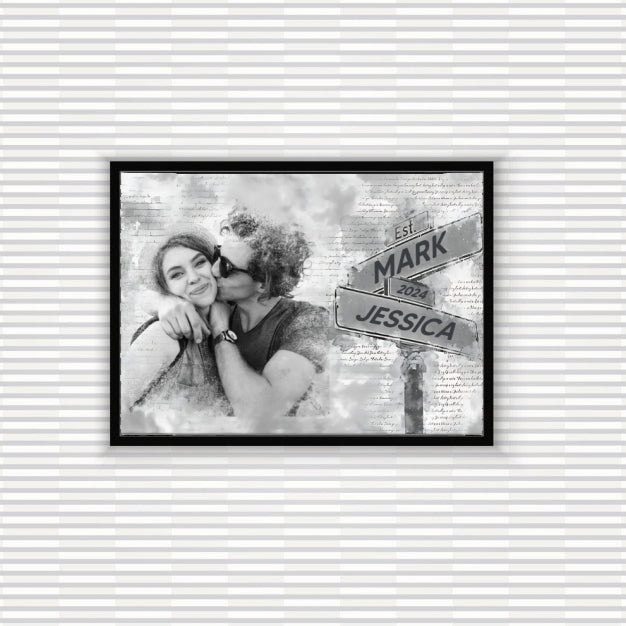 Personalized "Custom Photo" Couple Poster – A Meaningful Gift for Couples