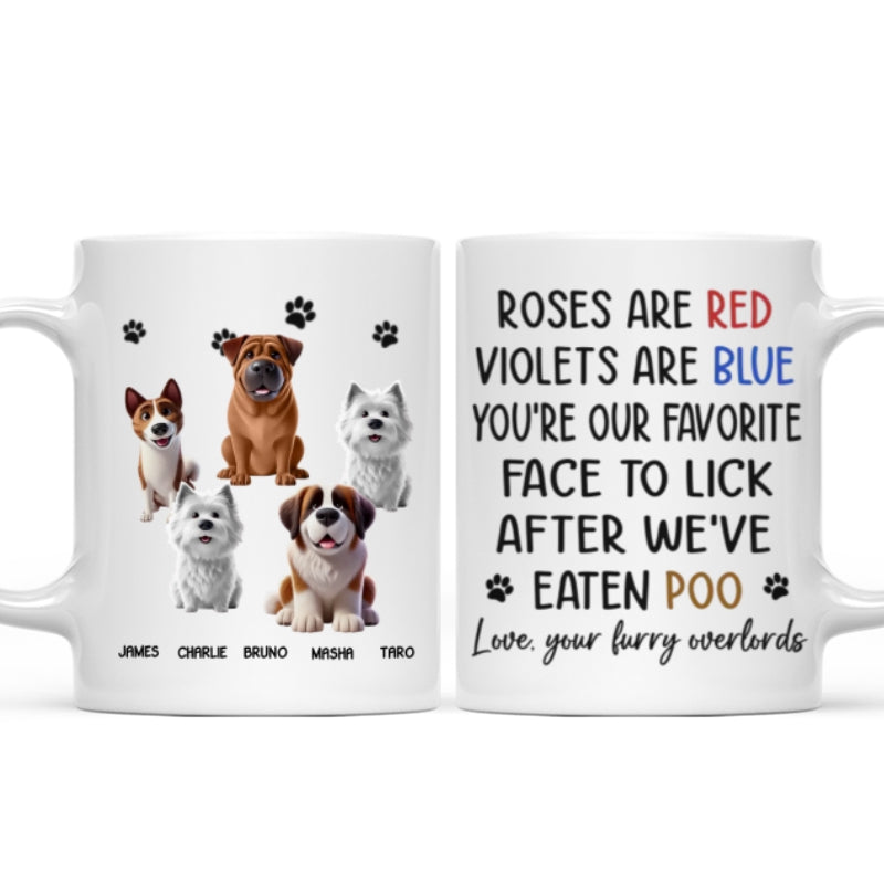 Personalized "Your Furry Overlords" Dog Mug – A Fun Gift for Pet Owners & Pet Lovers