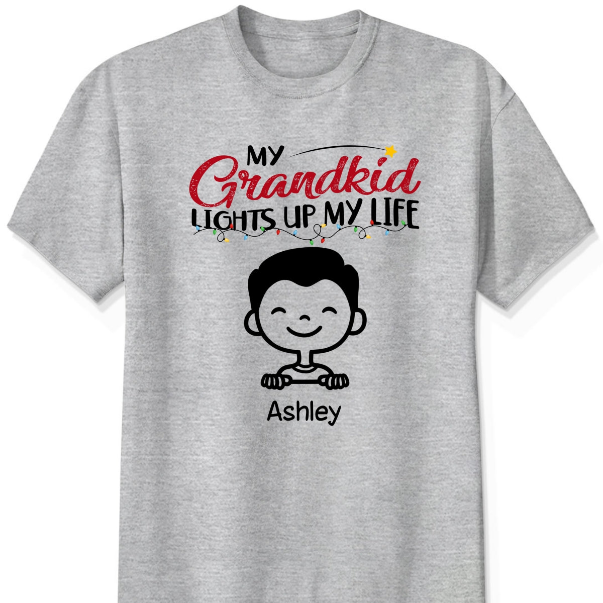 Personalized "My Grandkids Light Up My Life" Shirt & Hoodie – A Heartfelt Gift for Grandma & Grandpa