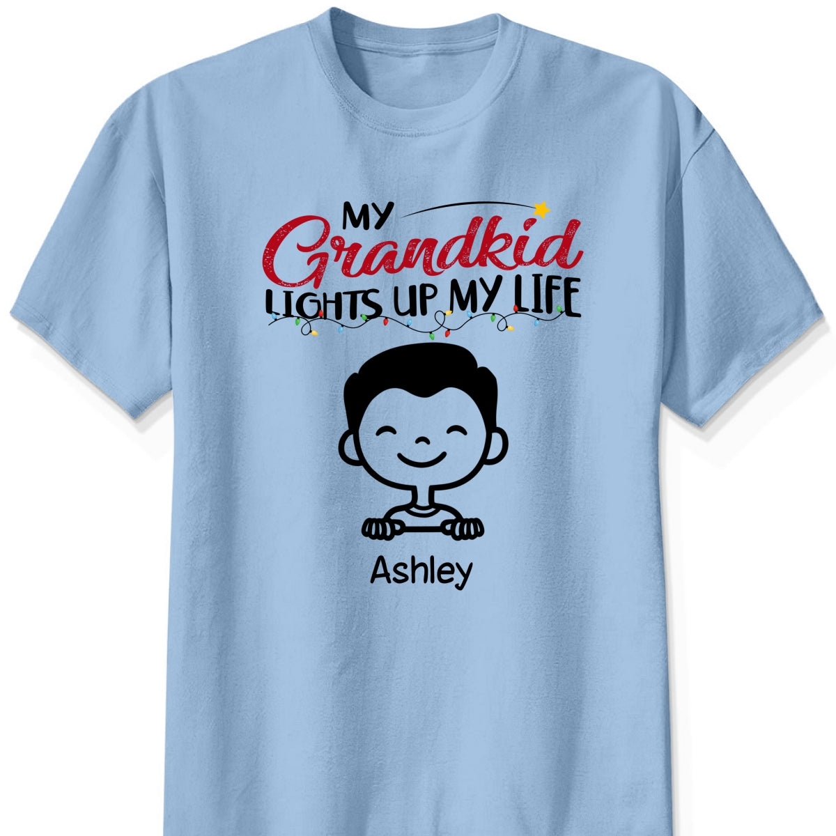 Personalized "My Grandkids Light Up My Life" Shirt & Hoodie – A Heartfelt Gift for Grandma & Grandpa