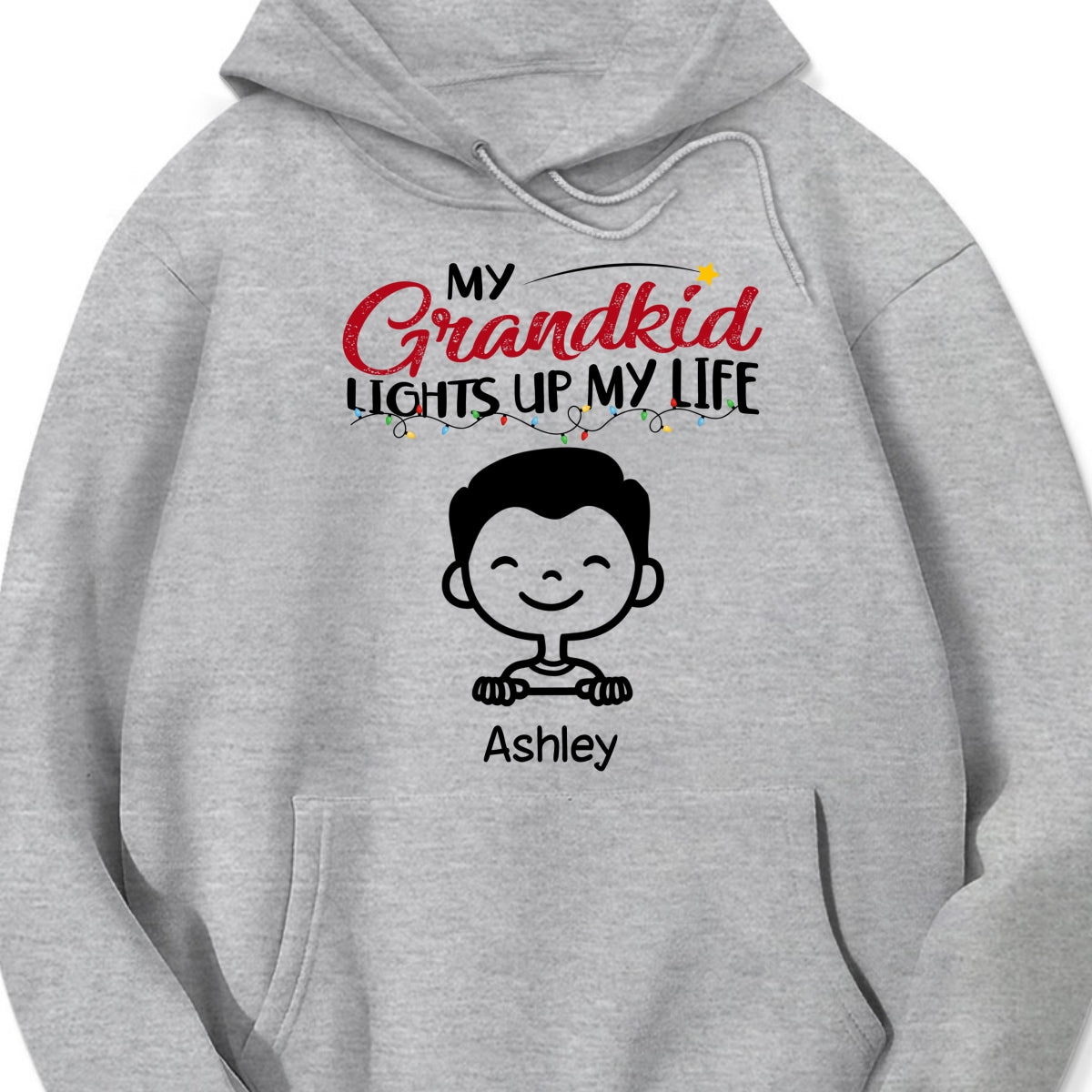 Personalized "My Grandkids Light Up My Life" Shirt & Hoodie – A Heartfelt Gift for Grandma & Grandpa