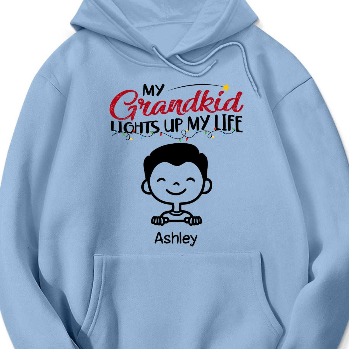 Personalized "My Grandkids Light Up My Life" Shirt & Hoodie – A Heartfelt Gift for Grandma & Grandpa