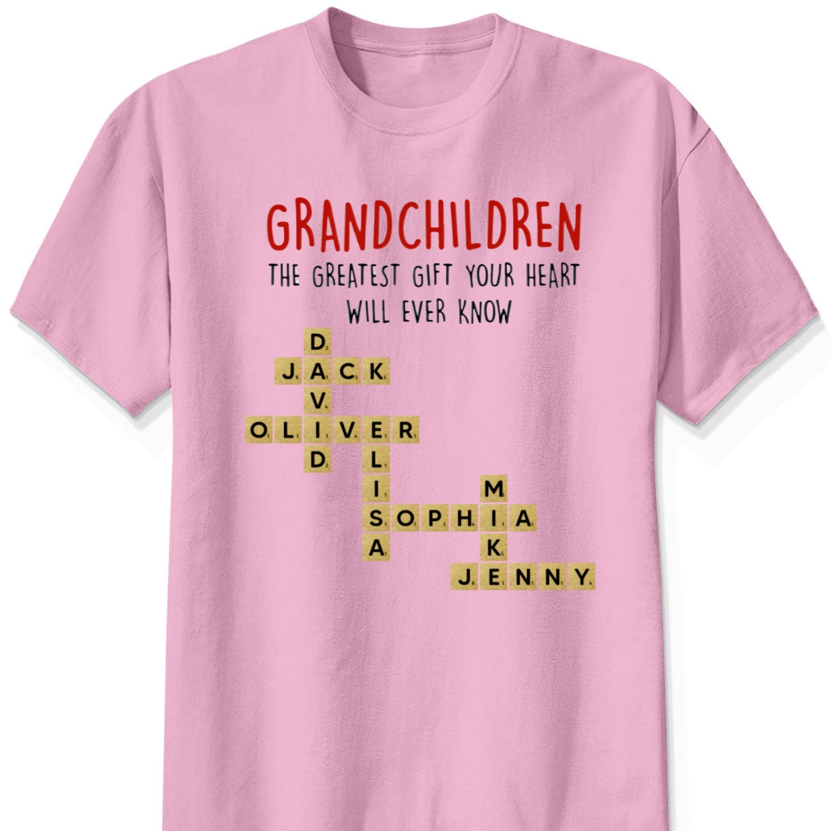 Personalized "Grandchildren, The Greatest Gift Your Heart Will Ever Know" T-Shirt – A Heartfelt Gift for Grandma & Grandparents