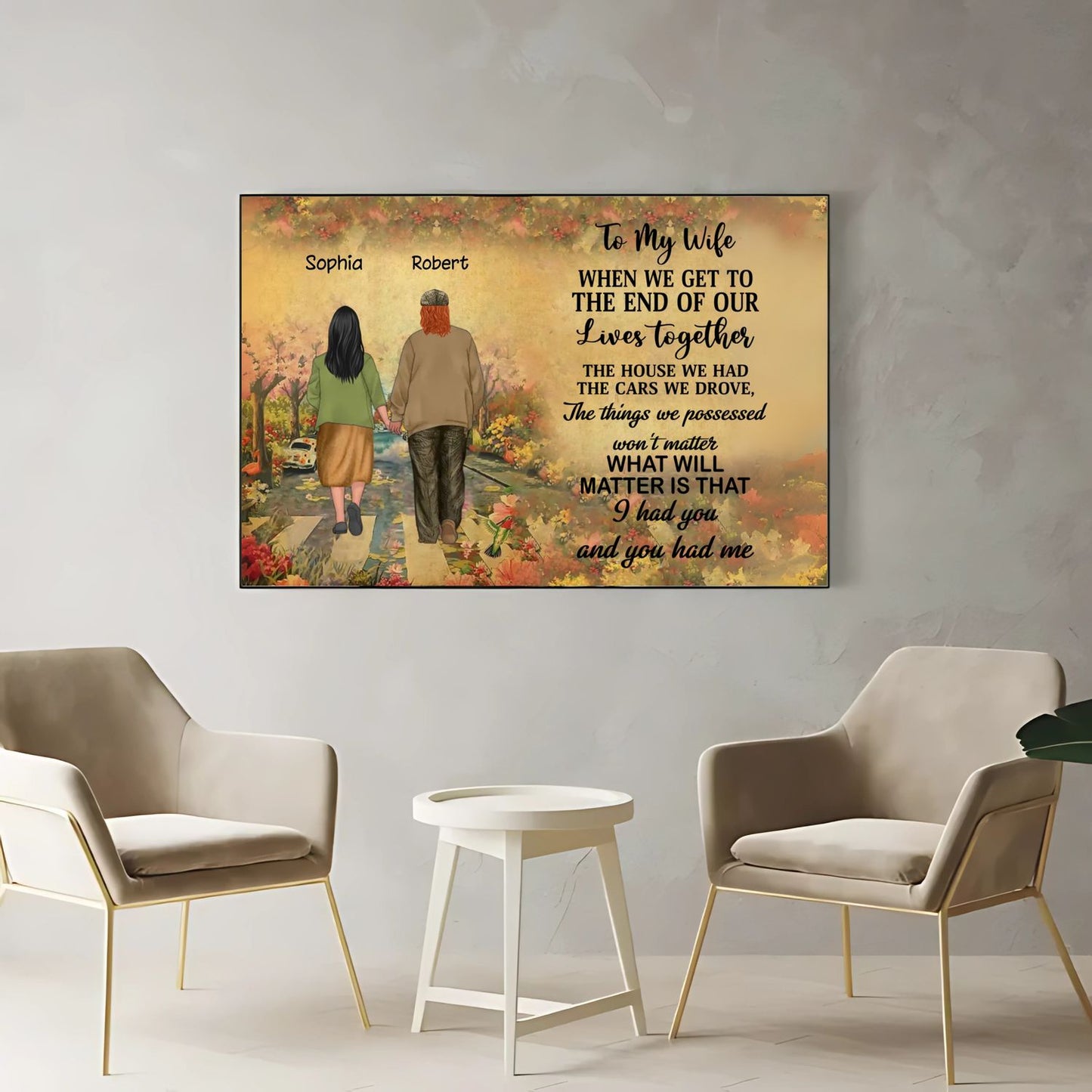 To My Wife I Didn't Marry You - Personalized Couple Poster - Gift Idea For Couple/ Husband/ Wife