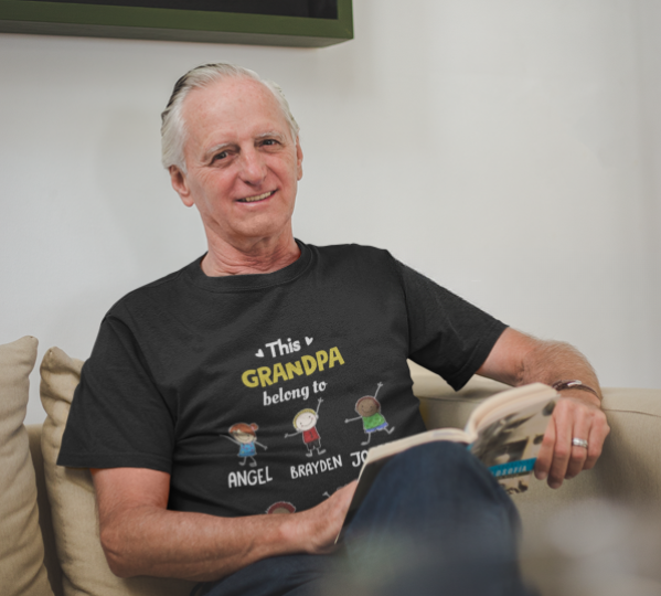 Personalized "This Grandpa Belongs To" Doodle Kids Shirt & Hoodie – A Special Gift for Grandpa!