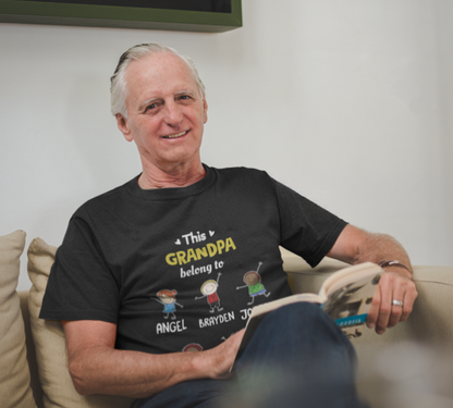 Personalized "This Grandpa Belongs To" Doodle Kids Shirt & Hoodie – A Special Gift for Grandpa!