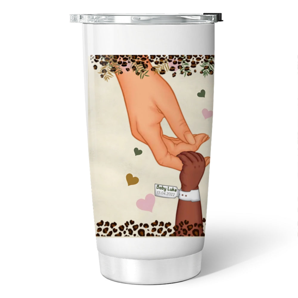 My Mother Is My First Friend And My Forever Friend - Family Personalized Custom Tumbler - Mother's Day, Baby Shower Gift, Gift For First Mom