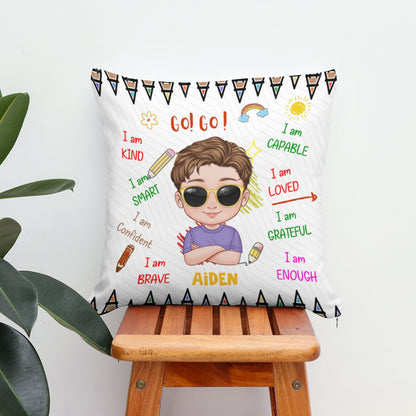 Personalized "I Am Kind" Pillow – A Meaningful Gift for Your Daughter, Son, Granddaughter, or Grandson!