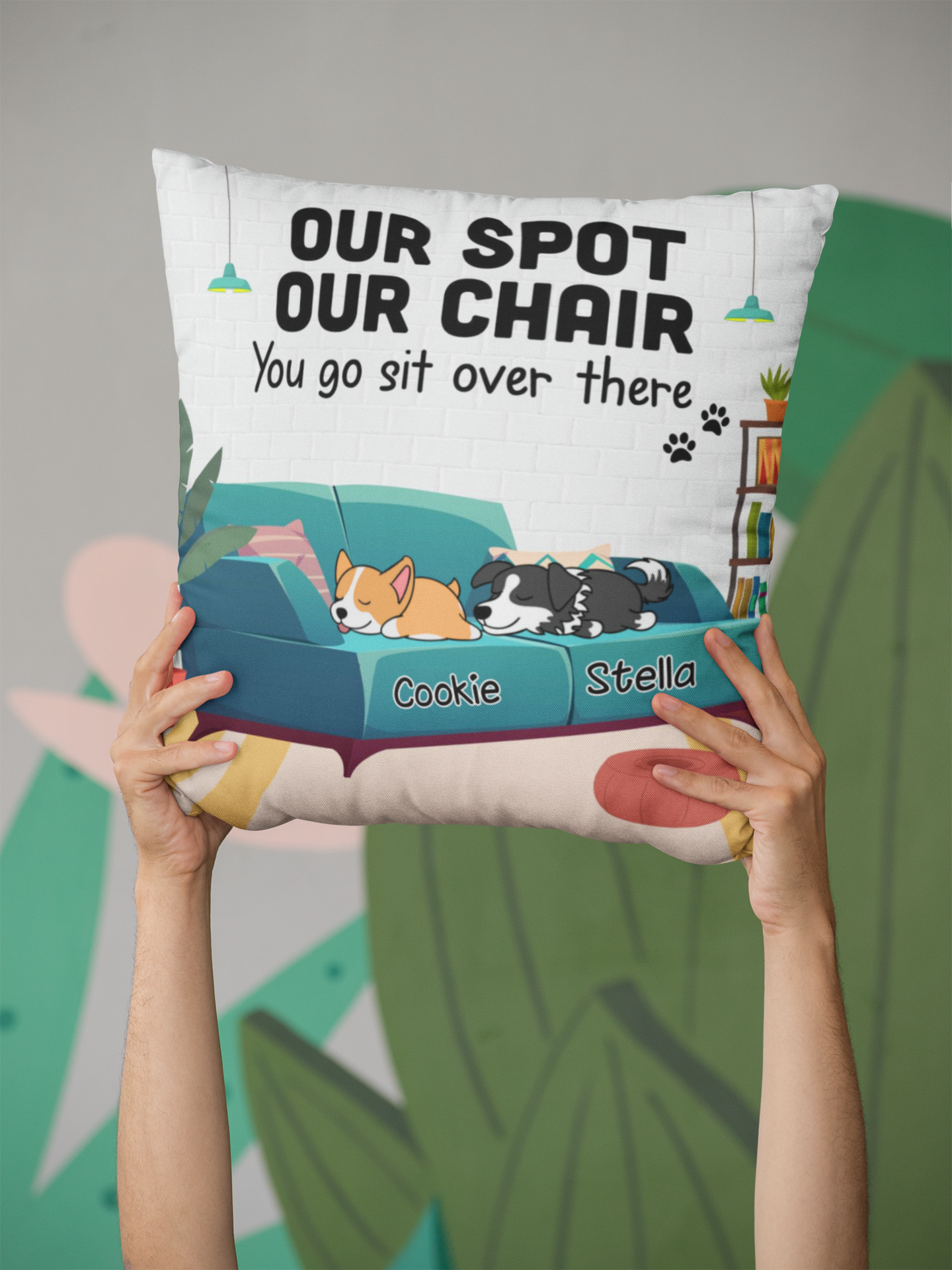 Personalized "My Spot, Go Sit Over There" Sleeping Pets Pillow – A Fun Gift for Pet Owners