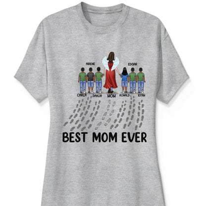Following In Your Footsteps With Love & Gratitude - Family Personalized Custom Unisex T-shirt, Premium T-shirt, Hoodie - Mother's Day Gift For Mom, Grandma
