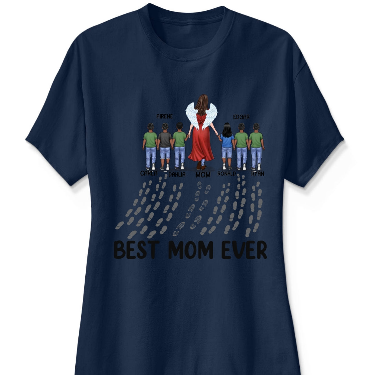 Following In Your Footsteps With Love & Gratitude - Family Personalized Custom Unisex T-shirt, Premium T-shirt, Hoodie - Mother's Day Gift For Mom, Grandma