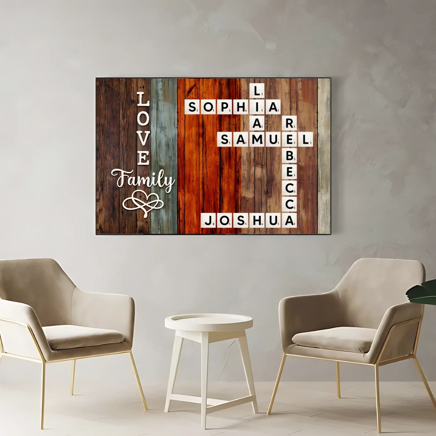 Personalized "A Moment Created, A Memory Treasured Forever" Family Crossword Art Poster – A Heartfelt Gift for the Whole Family