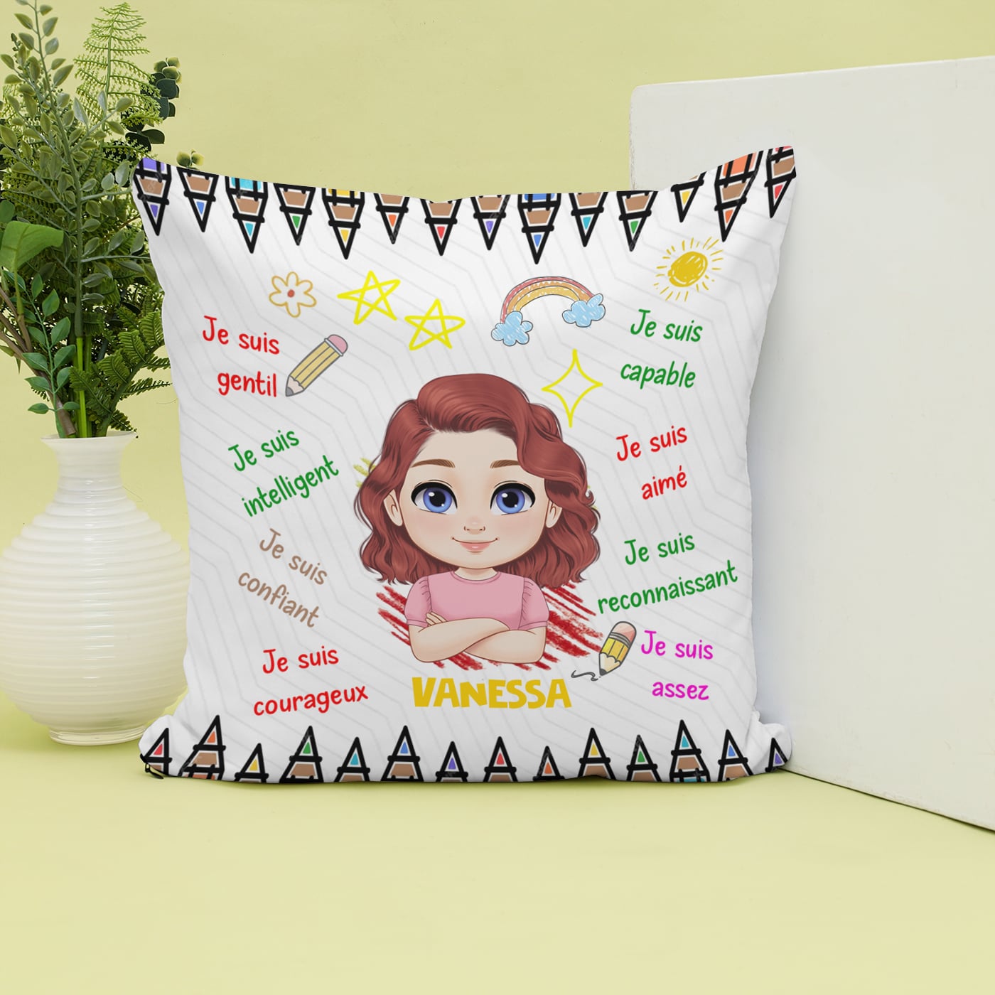 Personalized "I Am Kind" Pillow – A Meaningful Gift for Your Daughter, Son, Granddaughter, or Grandson!
