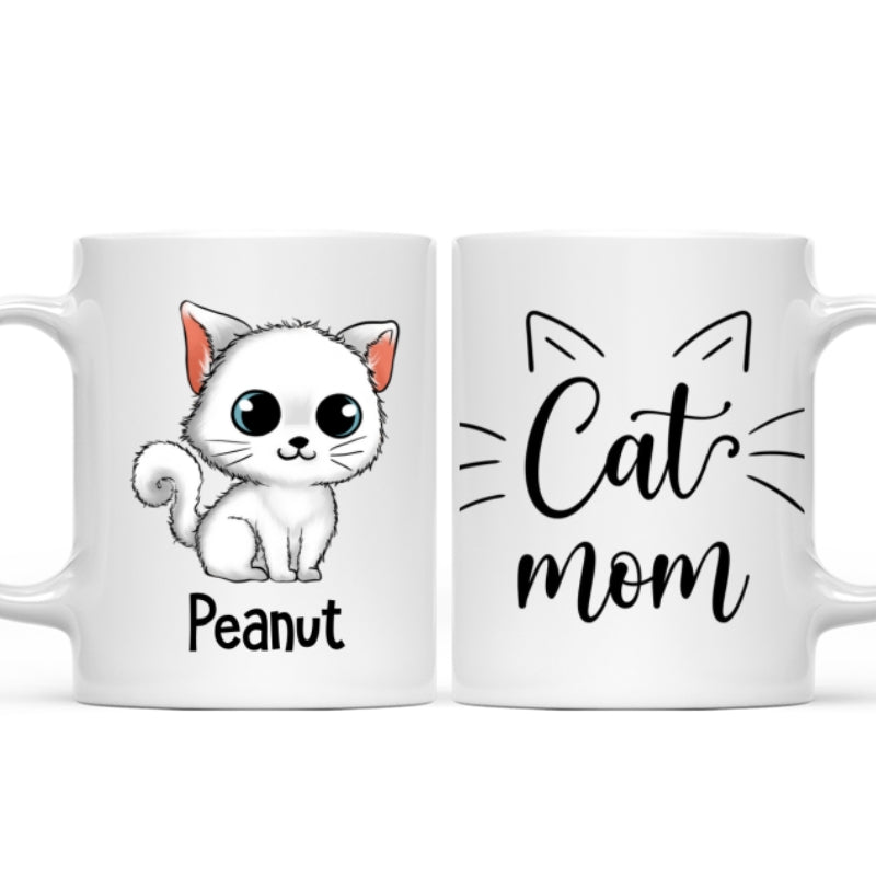 Personalized "Cat Mom" Mug – A Purrfect Gift for Proud Cat Lovers