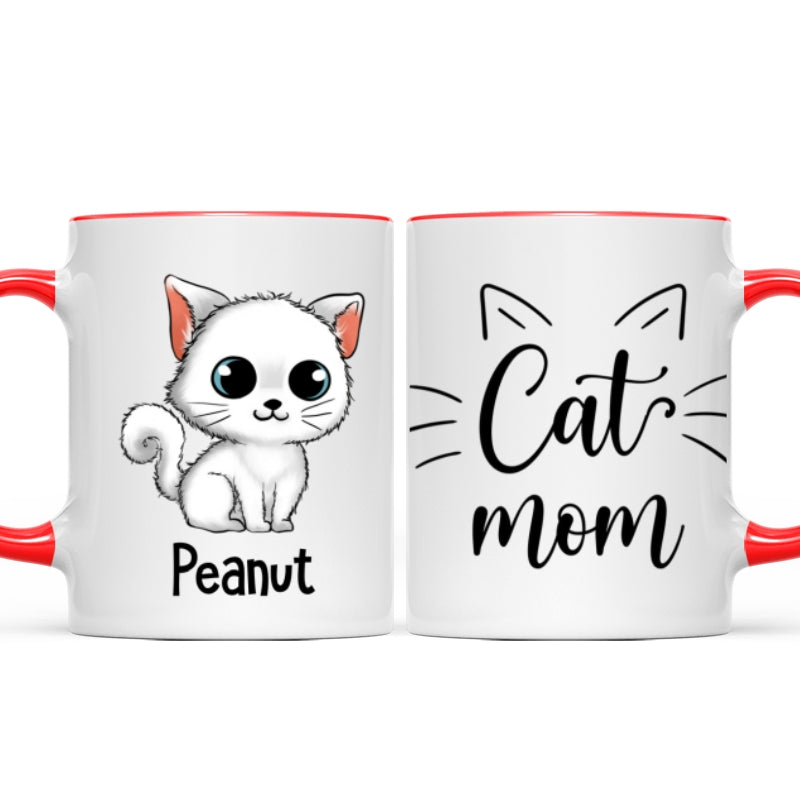 Personalized "Cat Mom" Mug – A Purrfect Gift for Proud Cat Lovers