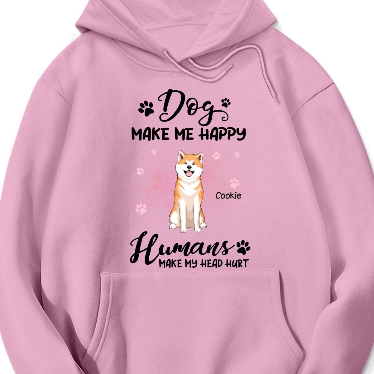 Personalized "Dogs Make Me Happy" Sitting Dog Shirt – A Must-Have for Dog Lovers