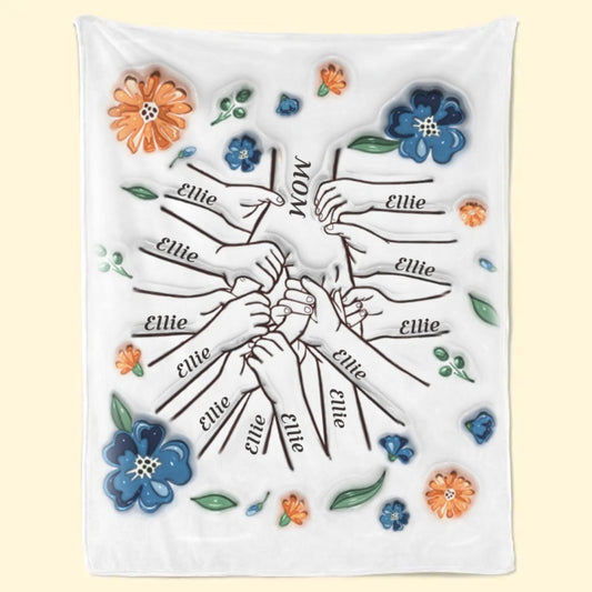 Personalized "Mom, You Are My Hero" 3D Inflated Effect Blanket – A Heartfelt Gift for Mom & Grandma
