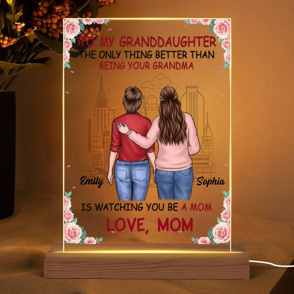 The Only Thing Better Than Being Your Mom Is Watching You Be A Mom - Family Personalized Custom Rectangle Shaped Acrylic Plaque - Gift For Mom, Grandma, Daughter