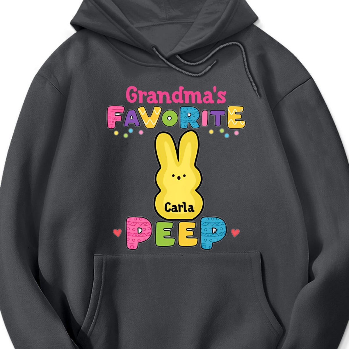 Personalized "Grandma's Favorite Easter Peep" Shirt & Hoodie – A Sweet Gift for Grandma & Mama