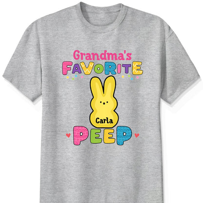 Personalized "Grandma's Favorite Easter Peep" Shirt & Hoodie – A Sweet Gift for Grandma & Mama