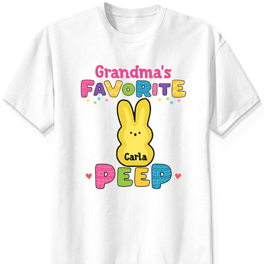 Personalized "Grandma's Favorite Easter Peep" Shirt & Hoodie – A Sweet Gift for Grandma & Mama