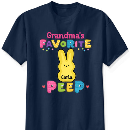 Personalized "Grandma's Favorite Easter Peep" Shirt & Hoodie – A Sweet Gift for Grandma & Mama