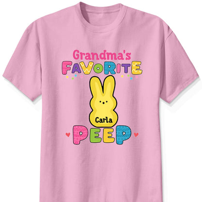 Personalized "Grandma's Favorite Easter Peep" Shirt & Hoodie – A Sweet Gift for Grandma & Mama