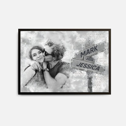 Personalized "Custom Photo" Couple Poster – A Meaningful Gift for Couples